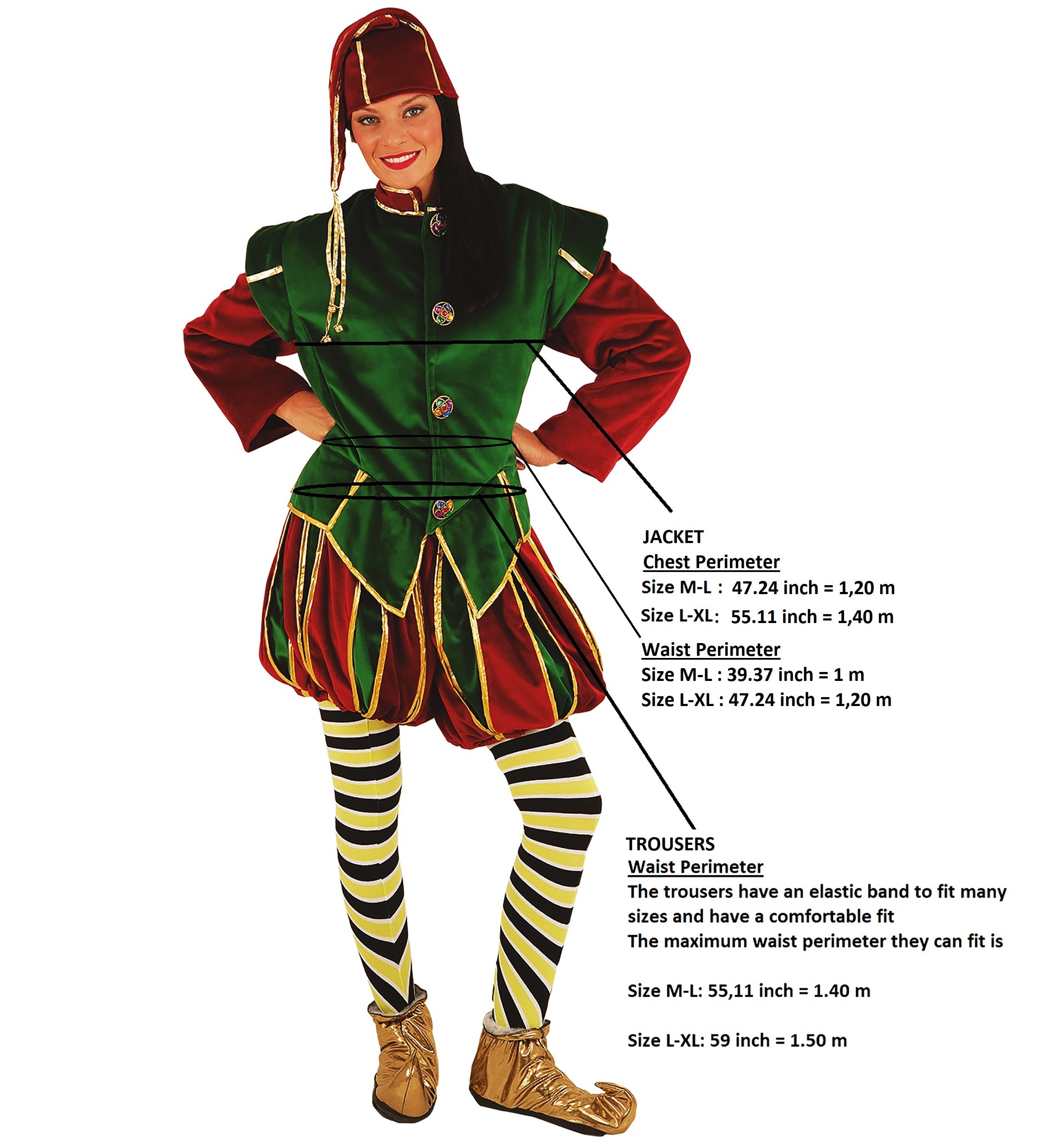 Buy High Quality Christmas Elf Costume Adult Size Super Deluxe