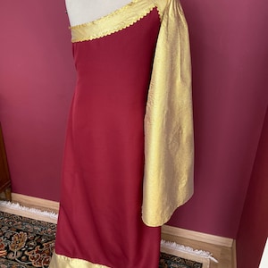 Costume de déesse grecque romaine, robe longue de femme premium, Toga Chiton pour cosplay, carnaval et Halloween. image 4
