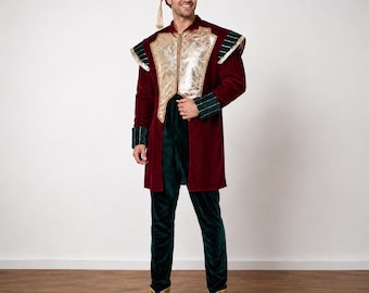 Handmade Velvet Christmas Elf Costume: Adult Cosplay Outfit