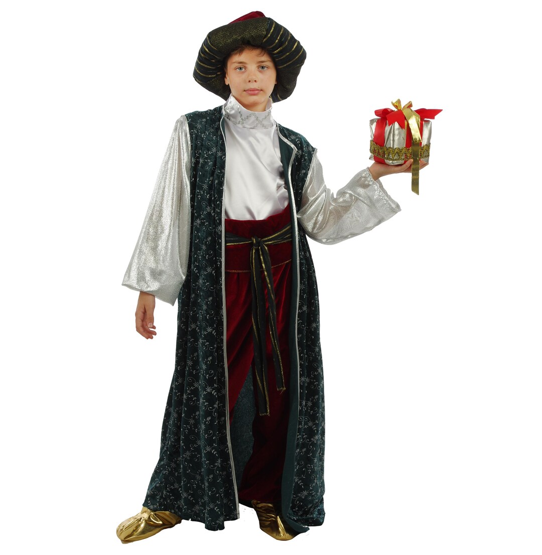 Costume Re Magi Verde Presepe Recita Natale Principe Travestimenti