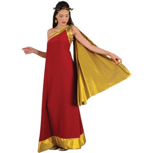 Greek Roman Goddess Costume, Premium Long Women&#39;s Dress, Toga Chiton for Cosplay, Carnival and Halloween.