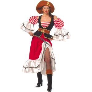 Pirate Girl Women&#39;s Outfit, Corsair Lady Fancy Dress for Halloween, Carnival & Cosplay. Handmade in EU.