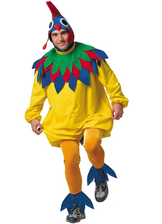 Costume di carnevale gallo per adulti, costume animale pollo, vestito  uniforme colorato per Halloween, Mardi Gras e cosplay. Fatto a mano in UE.  -  Italia