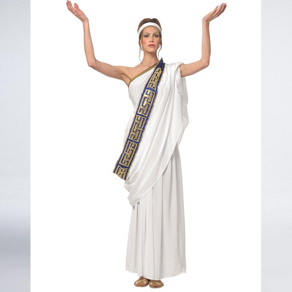 Costume della dea greca, antico greco romano per l'abito di Halloween delle  donne, abito della dea bianca per Toga Party -  Italia