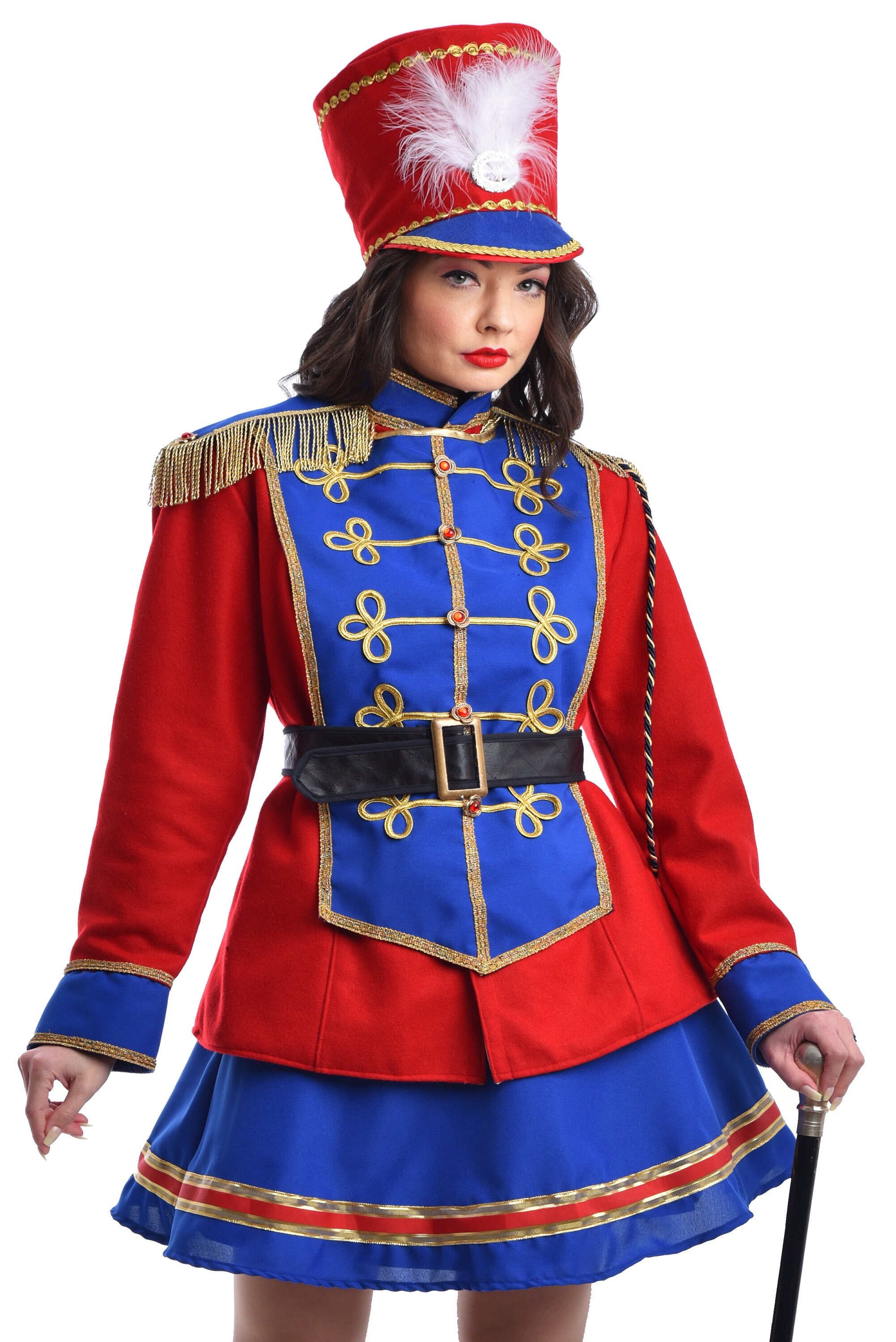 Disfraz de baterista militar de circo para niños, uniforme de banda de  marcha, chaleco sin mangas con flecos para Halloween