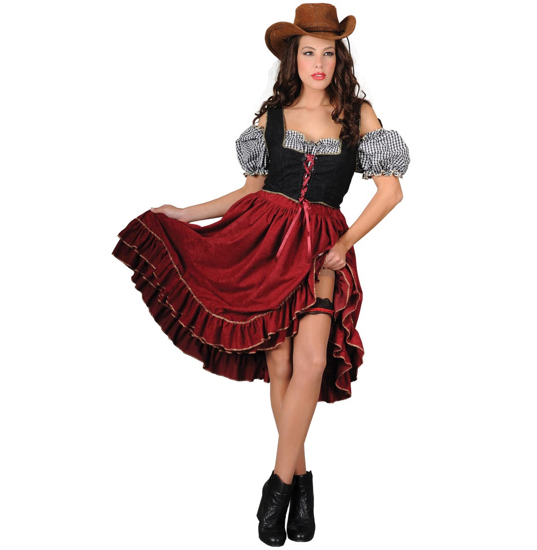 Far West Vestito Cowboy Ragazza Costume Da Cowgirl A Pezzi Per Ragazze