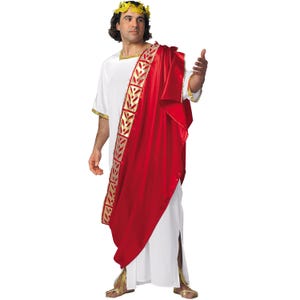 Ancient Roman Men&#39;s Outfit, Deluxe Toga Costume, Caesar Ancient Roman Costume, Greek God Costume, Plus Size Costume for Halloween