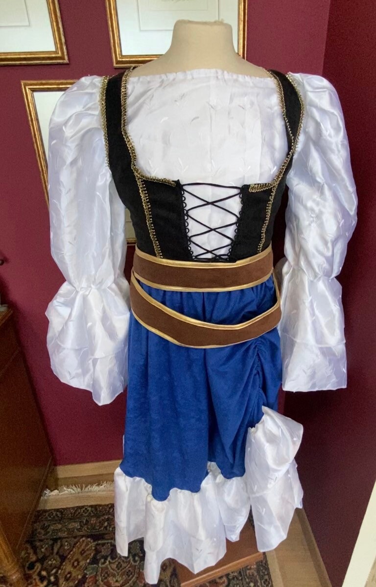 vestito di carnevale adulto donna piratessa corsara popolana cartomante