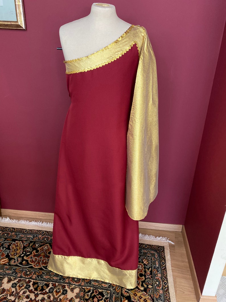 Costume de déesse grecque romaine, robe longue de femme premium, Toga Chiton pour cosplay, carnaval et Halloween. image 3