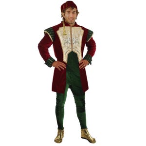 Handmade Christmas Elf Costume in Adult Size, Elf Cosplay Suitable for Men and Women, Deluxe Velvet Elf Outfit, Christmas Santa&#39;s Helpe