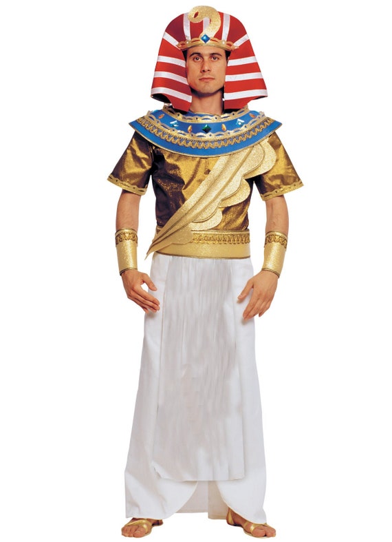 Men's Egyptian Costume Ancient Robe Pharaoh Egypt King Set Halloween Fancy  Dress