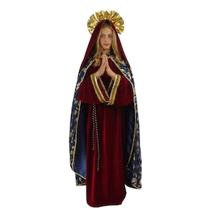 Nativity Virgin Mary Children&#39;s Costume, Christmas Biblical Girls Costume, Kid&#39;s Religious Dress for School Play, Halloween Fancy Dress