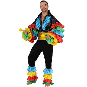 Brazilian Dancer Men&#39;s Carnival Costume, Samba Rio Carnival Dance Fancy Dress, for Halloween, Mardi Gras & Cosplay. Handmade in EU.