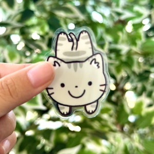 Cat Acrylic Clip Binder Clip Cute Double Sided Design Acrylic Gift Accessories Chip Organize Office Desk (Removable Film on both sides)