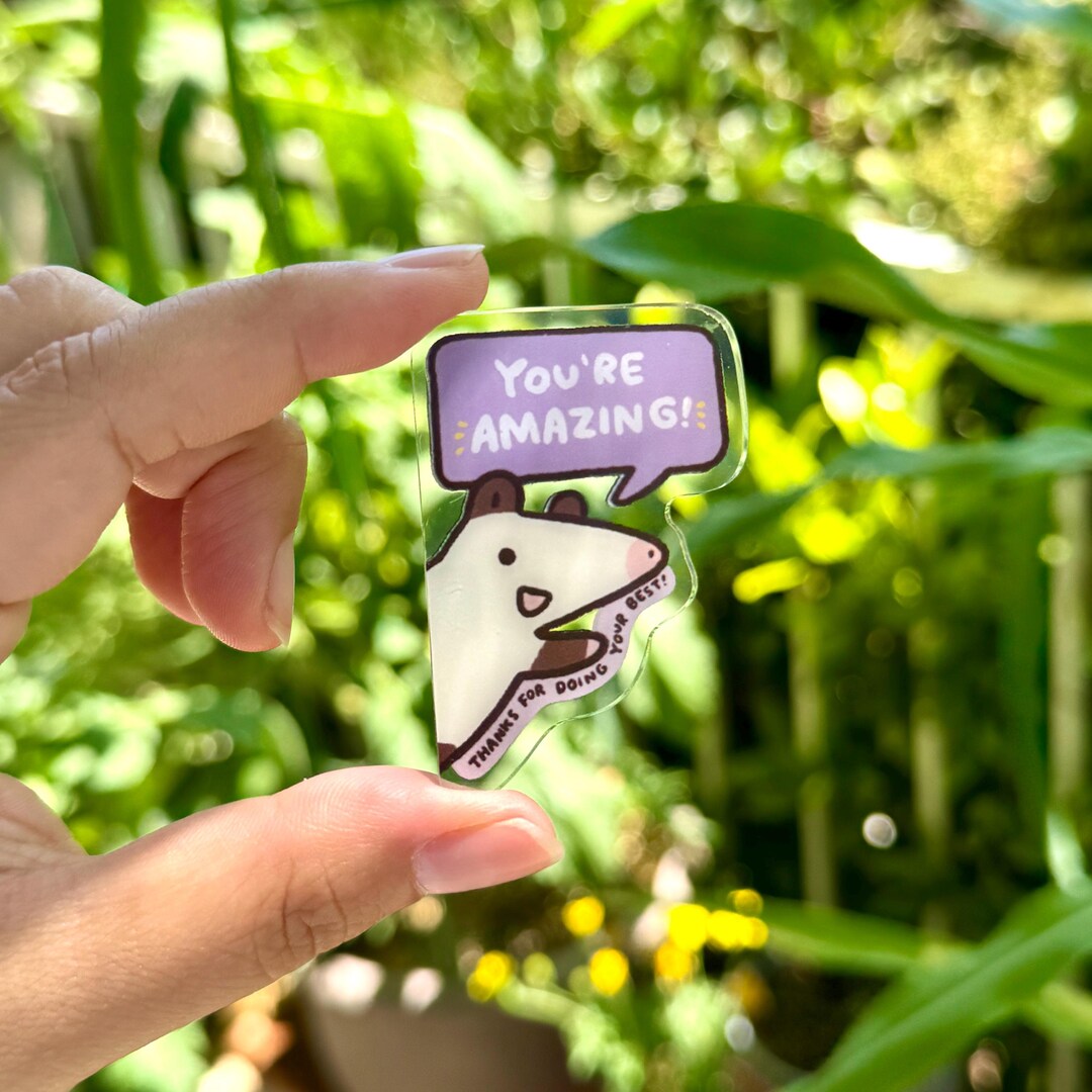 Opossum Side Fridge Magnet Funny Cute Acrylic Magnet | Gifts Under 10 ...