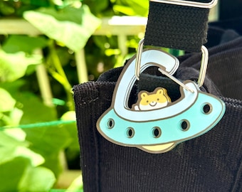Carabiner Hamster UFO Acrylic for Children Gift Name Work Accessories for Bag Backpack Purse Keys Work