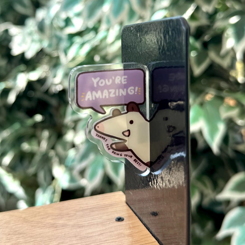 Opossum Side Fridge Magnet Funny Cute Acrylic Magnet | Gifts Under 10 ...