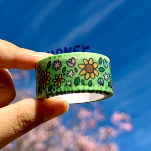 Flowers Washi Tape | Cute Planner Journal Scrapbook Kawaii Decorating Stationery | Art Aesthetic Cool Fun | Gallery Paint History 2cm x 5m