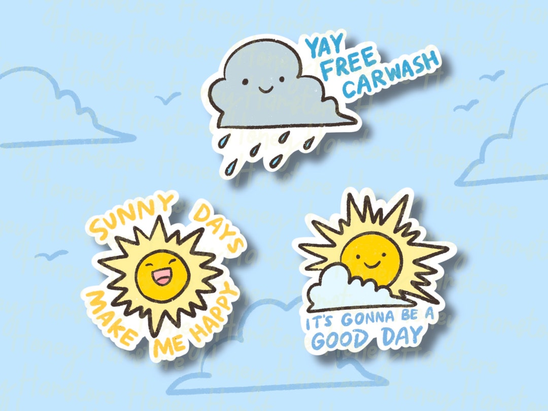 Sticker Feeling Positive Weather Report Sticker | Positive Vibe | College Student | Optimistic ...