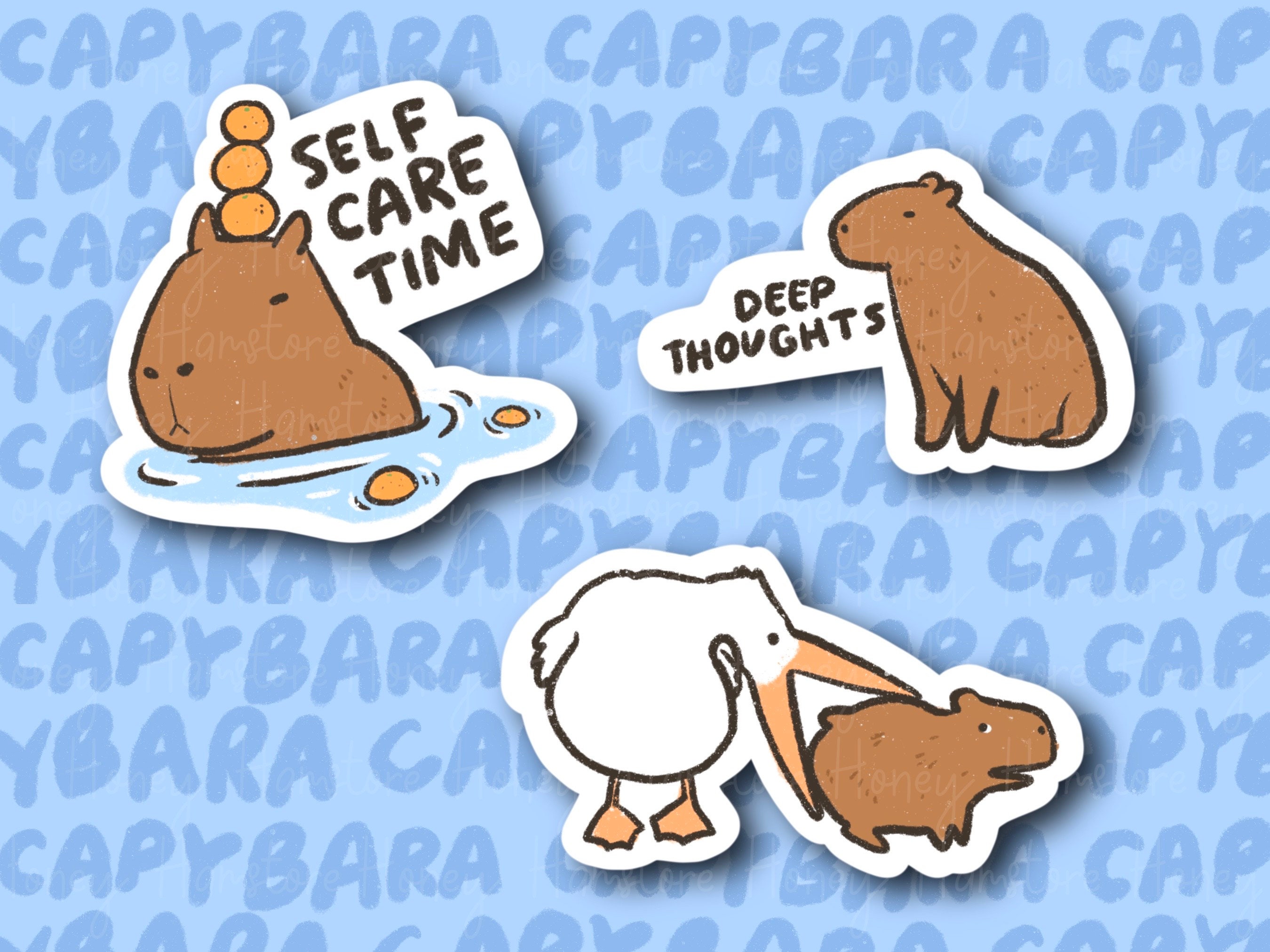 Cute funny capybara with a doughnut for capybara lovers Sticker for Sale  by Yarafantasyart in 2023