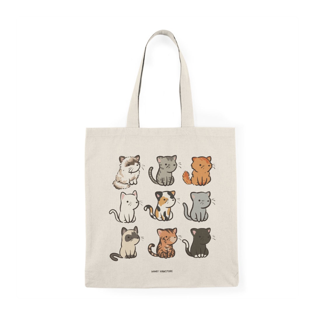 Spring Stitch Kitten Quilted Tote Bag NCU0NXD606