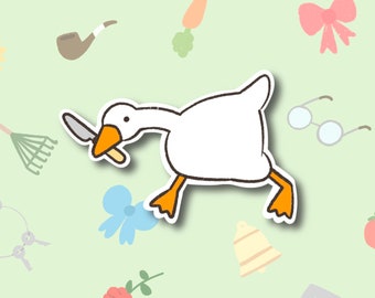 Peace was never an option - Untitled Goose Game - Sticker or Magnet