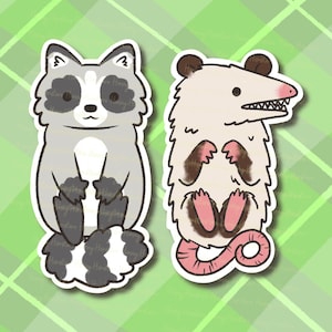 Raccoon Opossum Bookmark | Animal Bookmark | Gifts under 10 | Water Resistant | Book Lover | Reader | For Men | For Women | Gift | Laminated