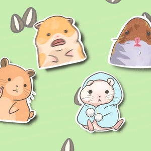 Cute Hamster Sticker - Meme Stickers | Meme Lovers | Hamster Lovers | Scared Hamster Meme | Water Resistant | Gift under 5