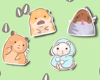 Cute Hamster Meme Sticker Scared Peace Hoodie Close Up | Meme Lovers | Hamster Lovers | Water Resistant | Gift under 5