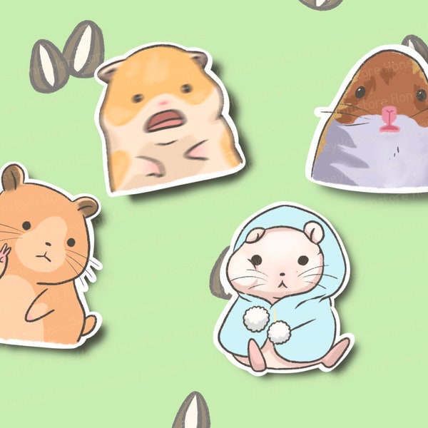 Cute Hamster Sticker - Meme Stickers | Meme Lovers | Hamster Lovers | Scared Hamster Meme | Water Resistant | Gift under 5