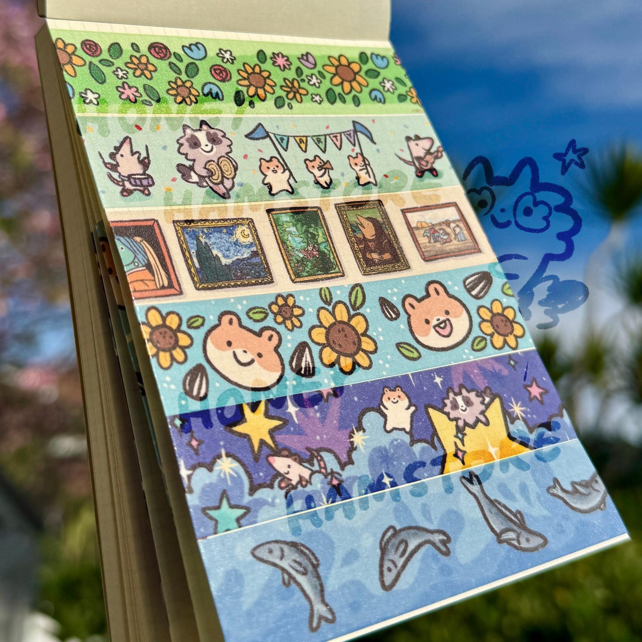 Fish Art Washi Tape | Cute Planner Journal Scrapbook Kawaii Decorating ...