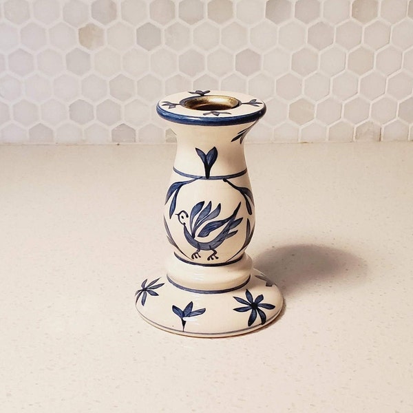 Blue Willow Candle Holder Etsy