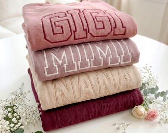 Embroidered Mama Grandma Shirt,Gift for Grandma, Nana Shirt, New Grandma Gift,New Mom Gift