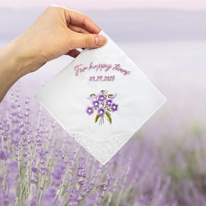Pañuelo de boda, Pañuelos bordados, Para lágrimas de felicidad, Pañuelo para la madre de la novia, Regalo para despedida de soltera, Pañuelo para lágrimas, Pañuelo de boda