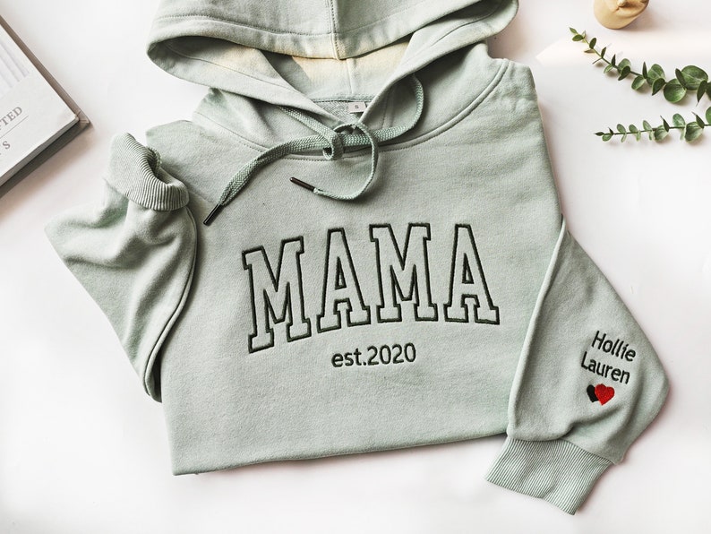 Embroidered Mama/Dad Hoodie, Embroidered Papa Sweatshirt, Personalized Gifts, Personalized Sweatshirt, Papa Hoodie,Father's Day image 2