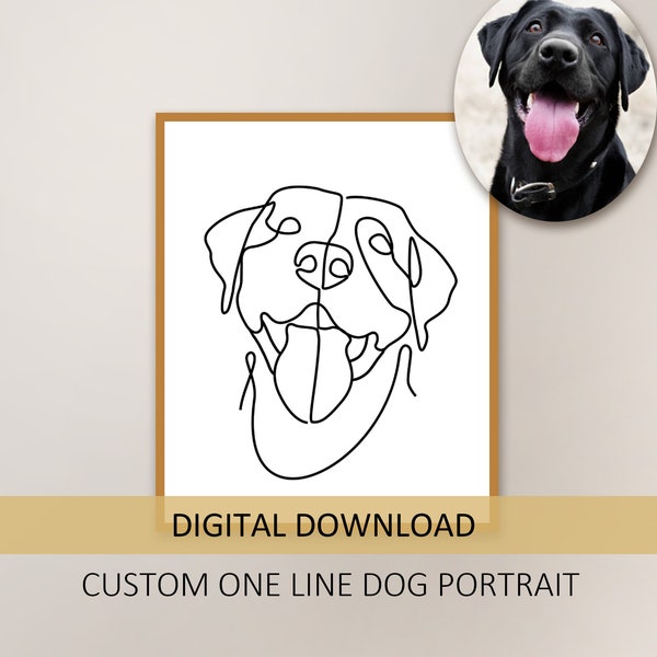 Custom Dog One Line Art,Custom line art, Single line drawing, Line art tattoo, One line drawing, Pet memorial drawing,Personalised Portrait