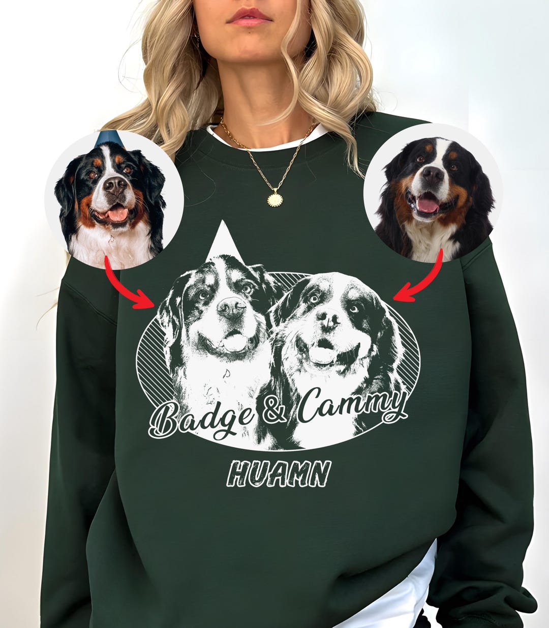 Custom Vintage Pet Unisex Sweatshirt,personalized Dog Photo Name