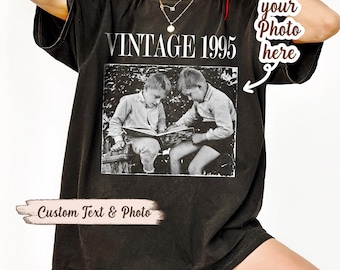 Personalized 30th Birthday Shirt: Vintage 1995 Photo Unisex Tee