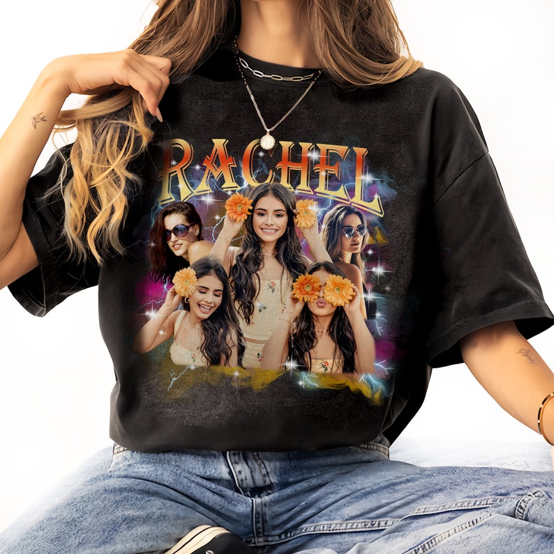 Foto personalizada: camiseta gráfica vintage de los años 90, camiseta de rap pirata personalizada, camisa con foto de cara vintage, novia, camiseta de novio, inserte su diseño imagen 4