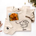 Custom Embroidered Pet Sweatshirt,Custom Embroidered Dog Hoodie with Pet Photo and Name,Embroidered Pet Portrait,Gift for Dog Dad/Mom product logo
