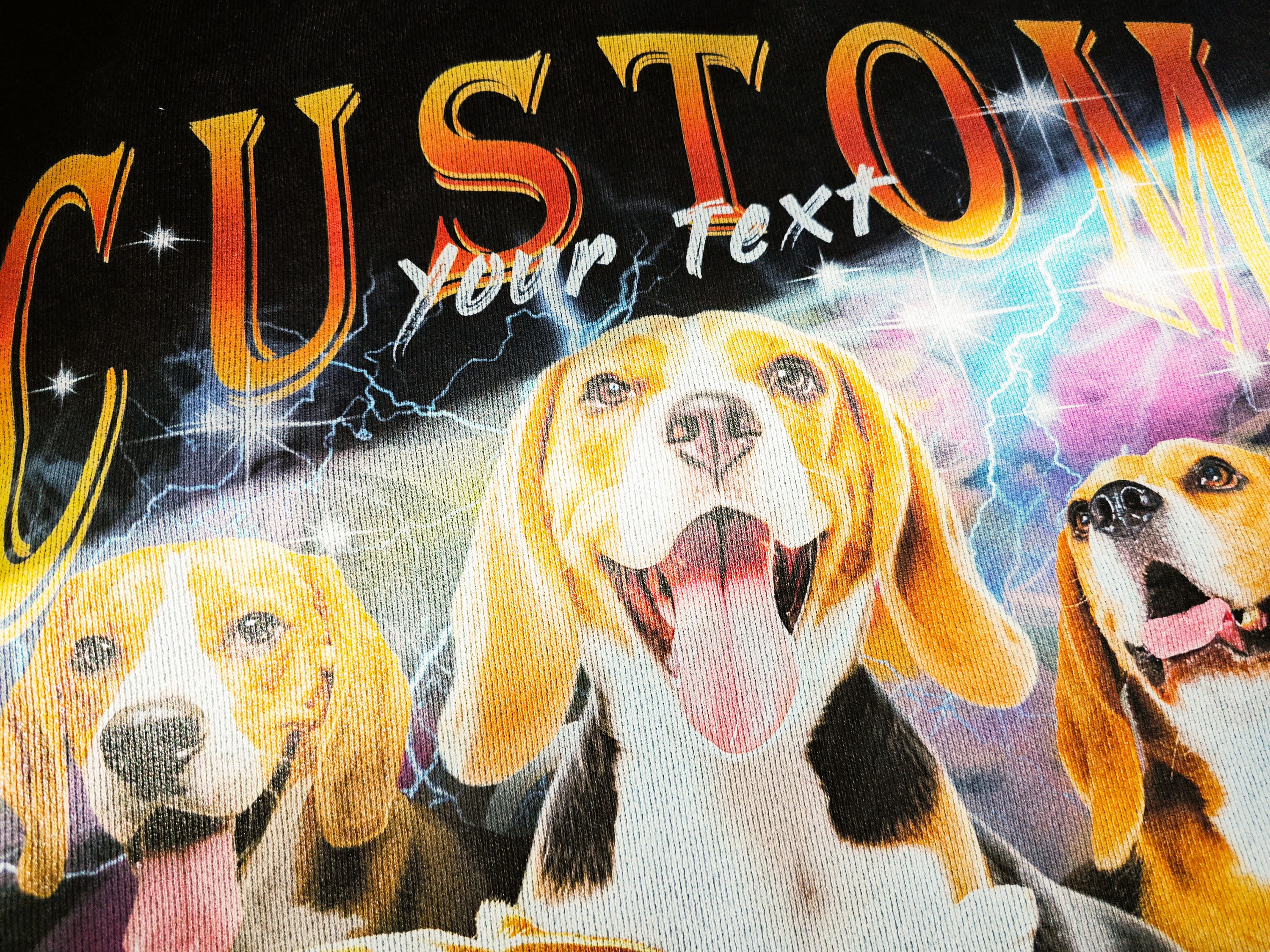 Custom Vintage Pet Shirt Pet Photo + Name