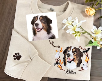 Sudadera bordada personalizada para mascotas: regalo conmemorativo personalizado para perros o gatos