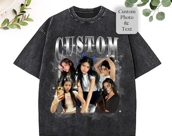 Camiseta de rap pirata personalizada, foto personalizada: camiseta gráfica vintage de los años 90, camisa con foto personalizada, PERSONALIZA tu propia idea pirata aquí, inserta tu diseño