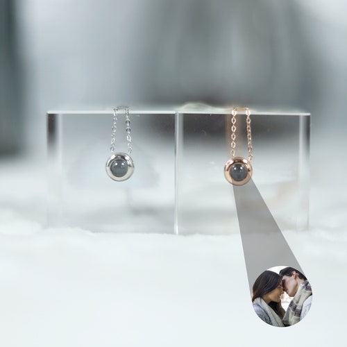 Personalized Photo Projection Necklace Custom Photo Etsy