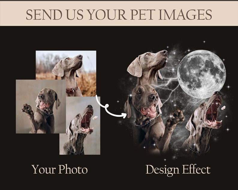 Custom Vintage Dog Shirt,Custom Pet Shirt,Custom Moon Pet Tshirt,Custom Cat Shirt 90's Tee,Funny Tee, Oversized Washed Tee image 6
