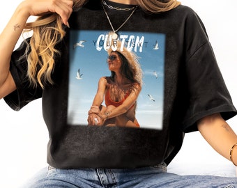 Custom Bootleg Face Shirt,Personal 1988 tshirt,Custom Face Shirt,Girlfriend,Boyfriend Tee,Custom Photo Shirt, Insert Your Design