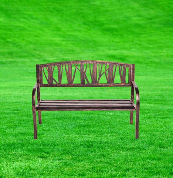 Powder coated garden bench deals