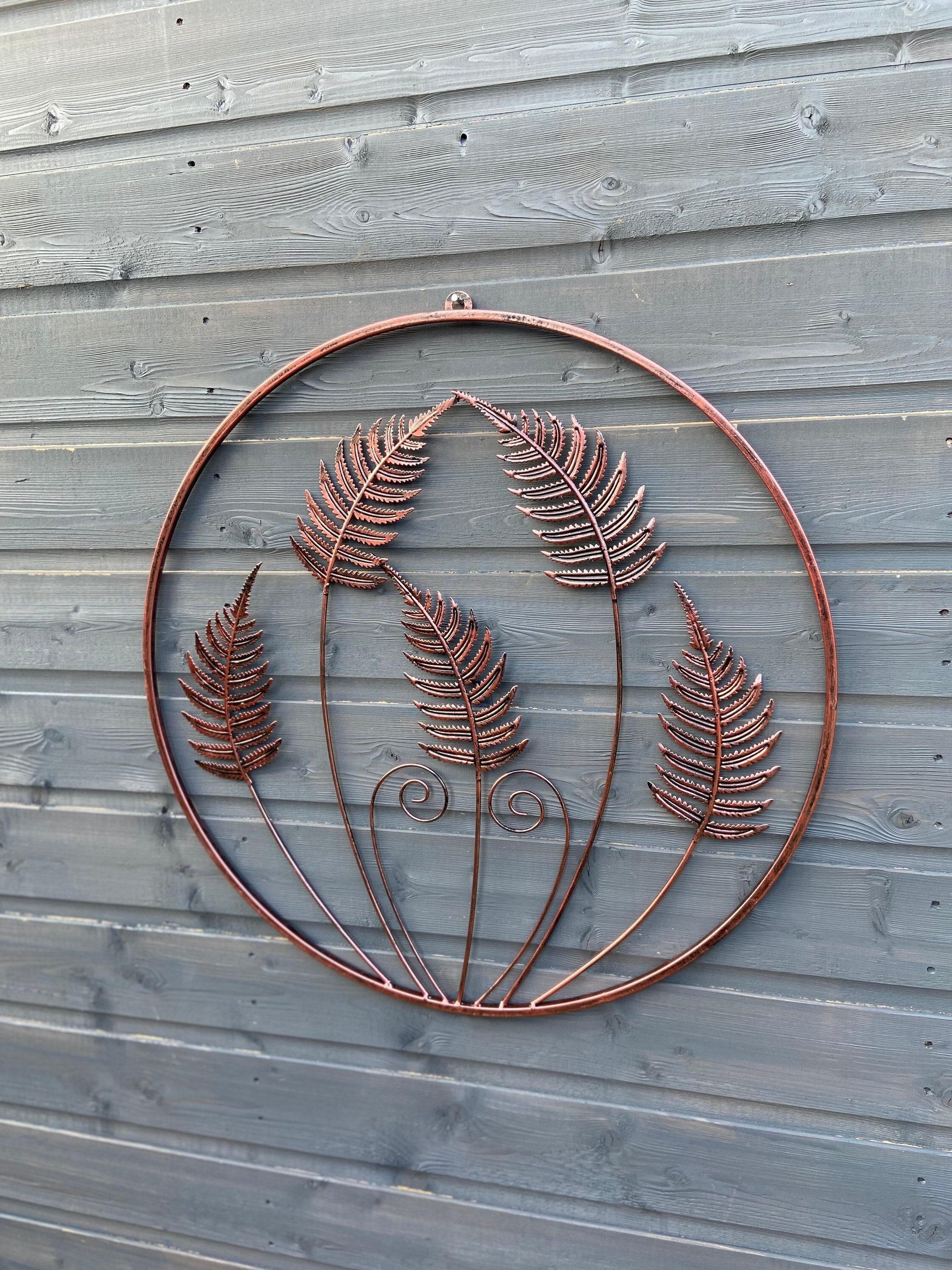 Bronze Metal Fern Wall Art for Exterior/ Interior 58cm Etsy UK