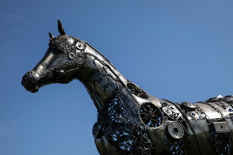 Metal Horse Statue Horse Metal Horse Garden Bronze Etsy