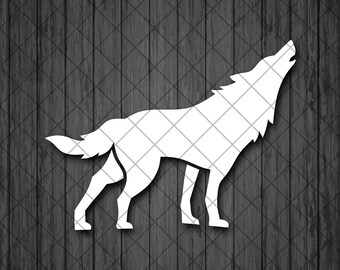 Wolf Vinyl Decal Sticker, Wolf Car Decal, Truck Decal, Laptop Stickers, Top Quality Decal For Offroad Vehicles - Custom Color and Size